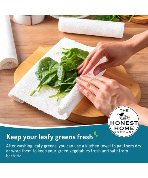 The Honest Home Company: Kitchen Towel Rolls | Pack of 4 Rolls (2 PLY)