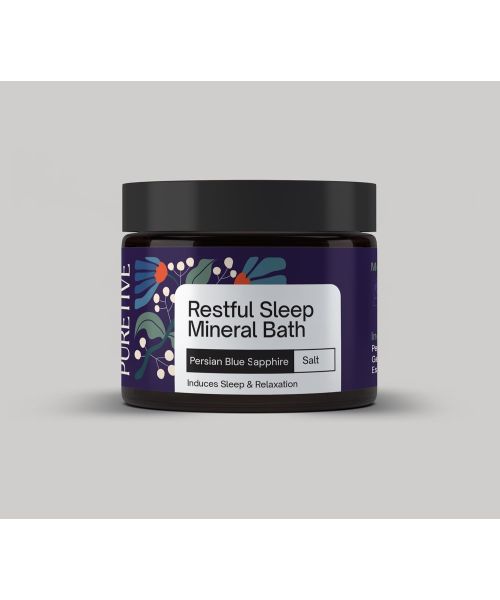 Puretive: Restful Sleep Plant Therapy Bath Salts | Persian Sapphire Blue + Dead Sea + Epsom Salt