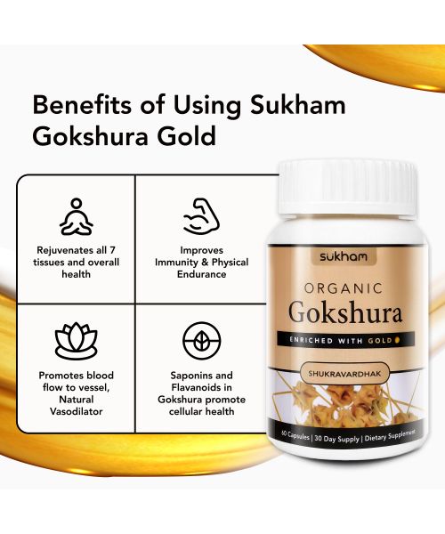 Sukham: Sukham Organic Gokshura Capsules