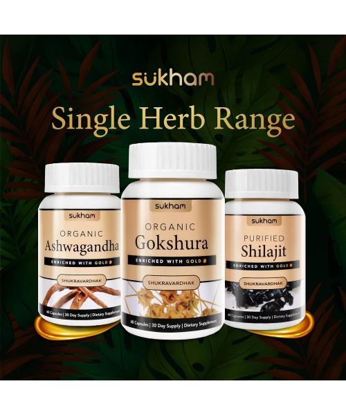 Sukham: Sukham Organic Gokshura Capsules