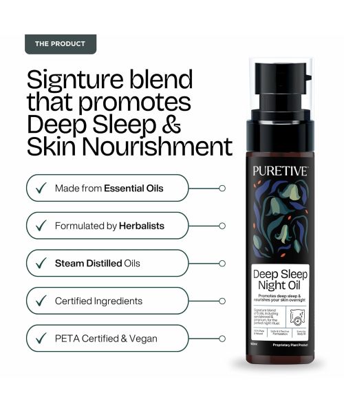 Puretive: Deep Sleep Body Oil | Calms a Restless Mind & Body | Softens & Nourishes Skin
