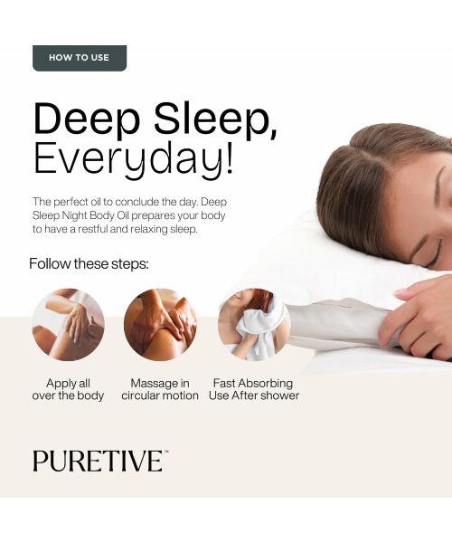 Puretive: Deep Sleep Body Oil | Calms a Restless Mind & Body | Softens & Nourishes Skin