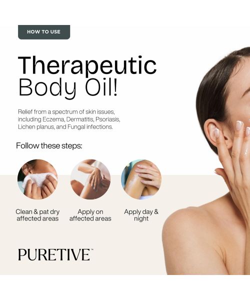 Puretive: Psoricare Body Oil | Psoriasis and Eczema Relief | Skin Allergies & Rashes
