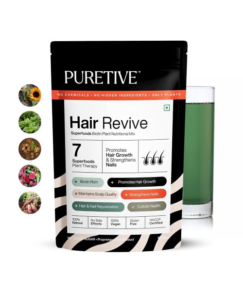 Puretive: Hair Revive | Plant Based Biotin | Promotes Healthy Hair and Fights Hair Fall