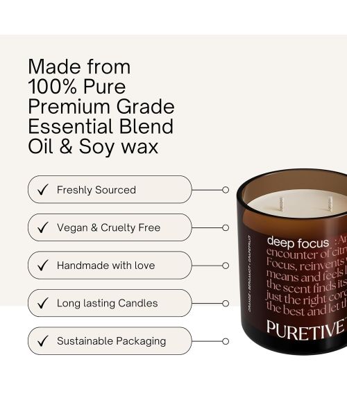 Puretive: DeepFocus Scented Aromatherapy Candle