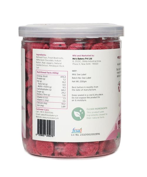 MOS Bakery: Beetroot & Dark Chocolate Cookies - 200gm