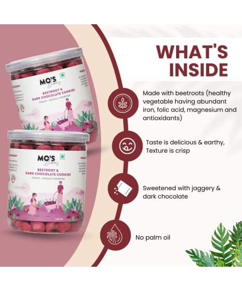 MOS Bakery: Beetroot & Dark Chocolate Cookies - 300gm