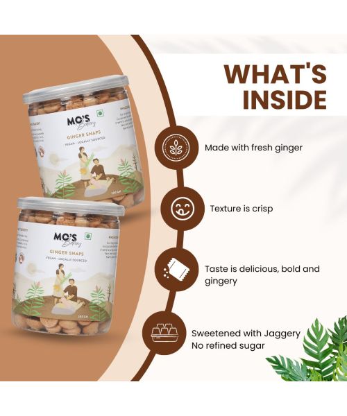 MOS Bakery: Ginger Snaps Cookies - 150gm