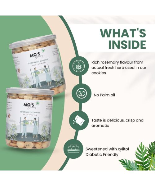 MOS Bakery: Sugar Free Rosemary Cookies - 200gm