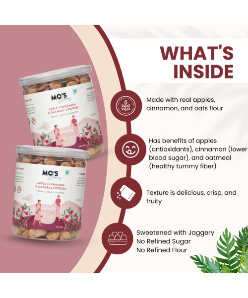 MOS Bakery: Apple Cinnamon & Oatmeal Cookies - 200gm
