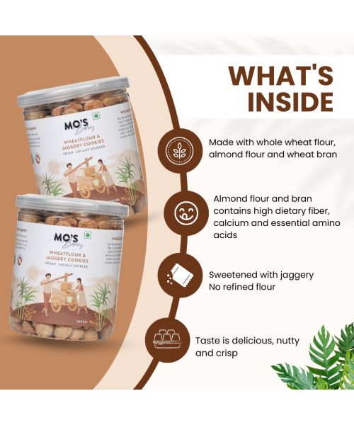 MOS Bakery: Wheatflour & Jaggery Cookies - 200 gm