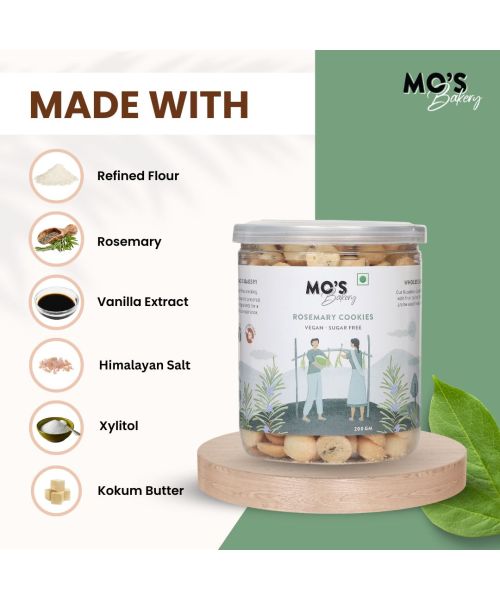 MOS Bakery: Sugar Free Rosemary Cookies - 300gm