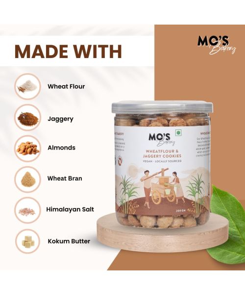 MOS Bakery: Wheatflour & Jaggery Cookies - 200 gm