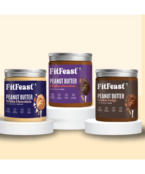 FitFeast: FitFeast Peanut Butter Combo | 400gms EachPack of 3