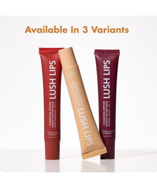 Conscious Chemist: Multi Peptide & Shea Butter Infused Lip balm With SPF 15 :- Vanilla (15g)