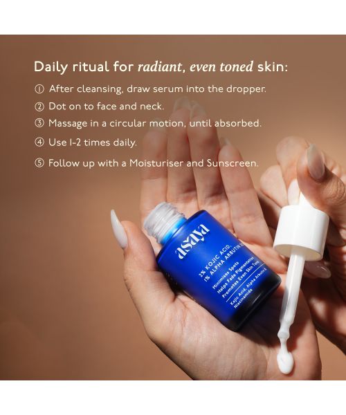 Asaya: 2% Kojic Acid Face Serum with 1% Alpha Arbutin - 30 ml