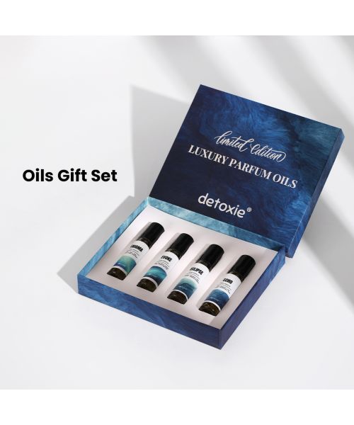 Detoxie: Detoxie | Luxury Parfum Oil (Attar) Gift Set - Limited Edition | Non-Alcoholic| Long Lasting | Oud, Sugar, Vanilla, Amber, Tonka Bean, Patchoulli, Grapefruit, Mandarin & Rose | Unisex | 32 ml