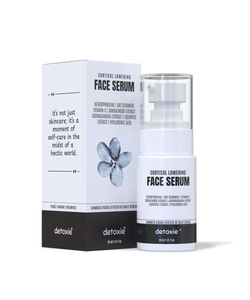 Detoxie: Detoxie | Wellness & Anti-Stress Combo | Face Serum 30ml +Moisturizer 50g +Under Eye Cream 15g + Face Wash 100ml