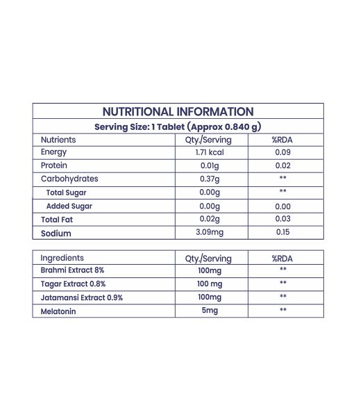 Dr. Morepen: Sleep Tabs - For Stress Free Sleep & Calmness - 60 Tablets