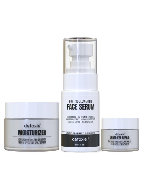 Detoxie: Detoxie | Stress Free Look Combo | Face Serum 30ml +Moisturizer 50g +Under Eye Cream 15g