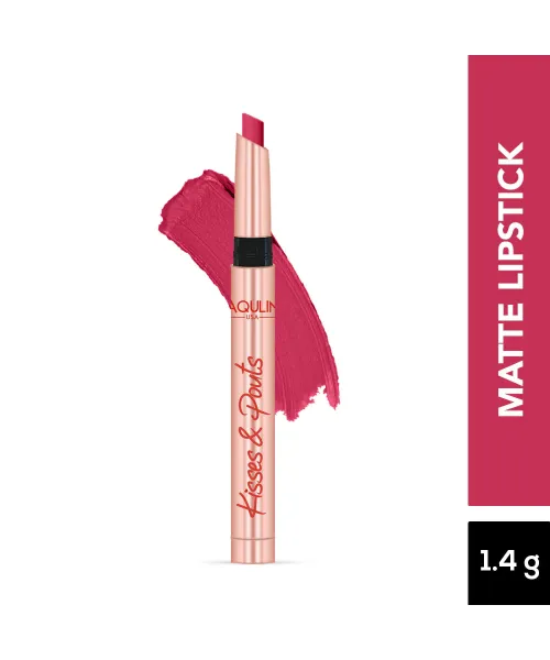 Jaquline USA: Kisses & Pouts Transfer Proof Matte Lipstick 1.4gm Candy Kiss 07