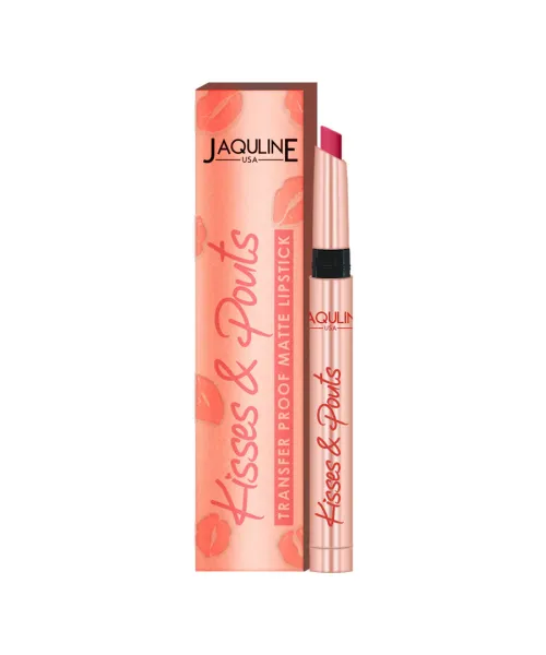 Jaquline USA: Kisses & Pouts Transfer Proof Matte Lipstick 1.4gm Candy Kiss 07