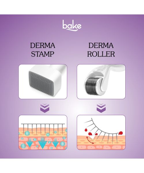 Bake Cosmetics: Derma Stamp for Hair Growth & Skin Repair with 140 Stainless Steel Needles (0.25mm3mm)