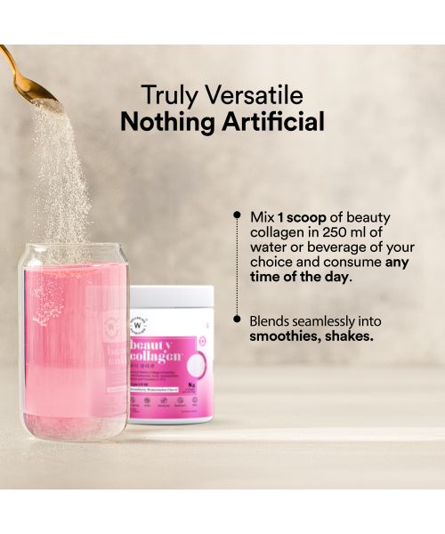 Wellbeing Nutrition: Beauty Korean Marine Collagen Peptides with Type I & III Strawberry Watermelon 250g