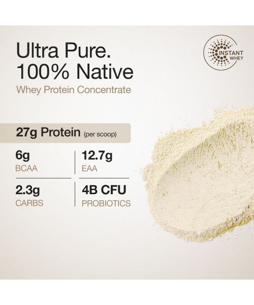 Wellbeing Nutrition: 100% Raw Whey Protein Concentrate (Unflavoured) | 27g Protein, 12.7g EAA, 6g BCAA | 4B CFU Probiotics & Natural Digestive Enzymes | No Bloating, Easy to Digest | 1kg