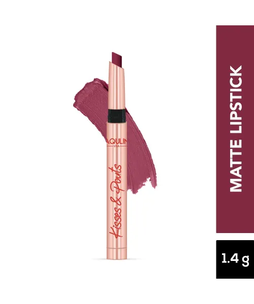 Jaquline USA: Kisses & Pouts Transfer Proof Matte Lipstick 1.4gm First Kiss 08