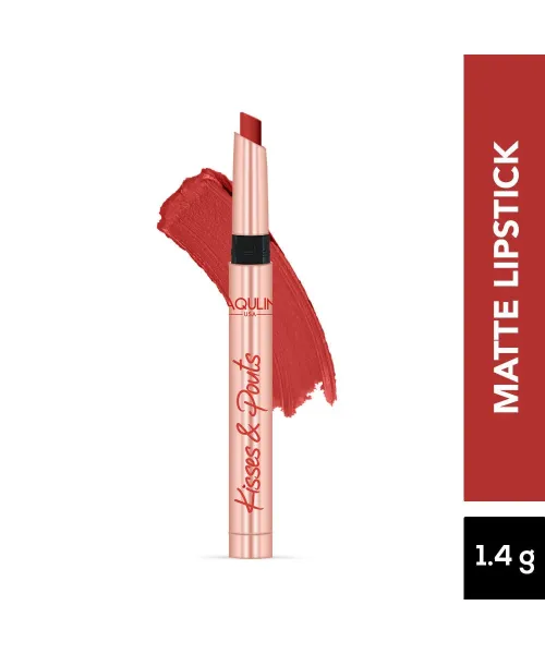 Jaquline USA: Kisses & Pouts Transfer proof Matte Lipstick 1.4gm Surprise Kiss 03