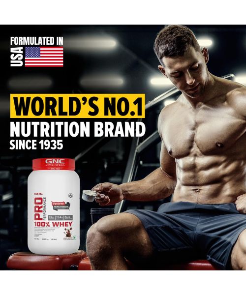 GNC: Pro Performance 100% Whey Protein Powder | Cafe Mocha | 2 lbs