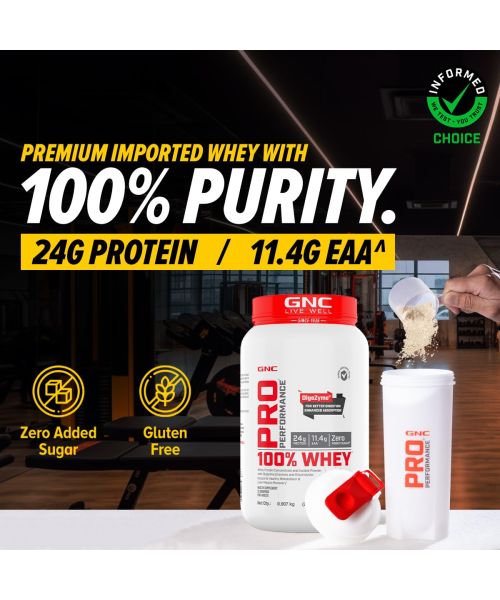 GNC: Pro Performance 100% Whey Protein Powder | Cafe Mocha | 2 lbs