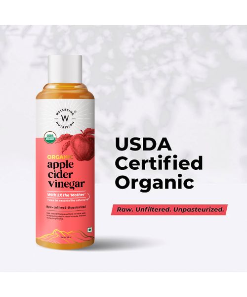 Wellbeing Nutrition: Organic Himalayan Apple Cider Vinegar with 2X Strands of Probiotic Mother and Enzymes - 500ml