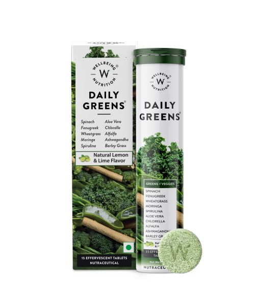Wellbeing Nutrition: Daily Greens, Organic Wholefood Multivitamin - 15 Tabs