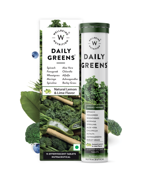 Wellbeing Nutrition: Daily Greens, Organic Wholefood Multivitamin - 15 Tabs
