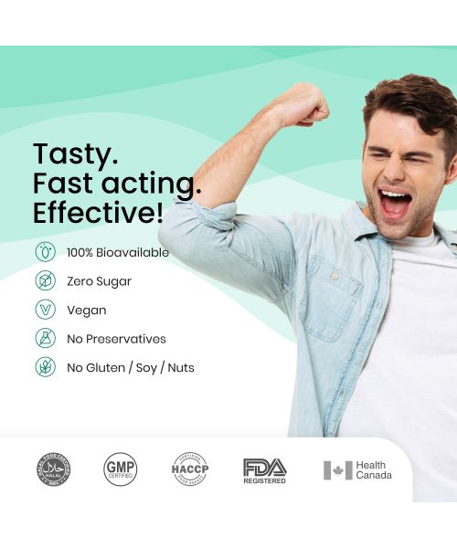 Wellbeing Nutrition: Vegan Vitamin B12 Melts - 30 Oral Strips