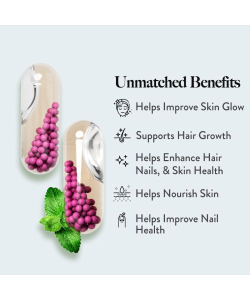 Wellbeing Nutrition: Slow Hair Skin & Nails | Collagen Glutathione - 60 Capsules