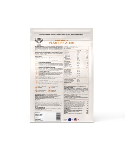 Wellbeing Nutrition: Superfood Plant Protein - Vanilla Caramel - 500 gm