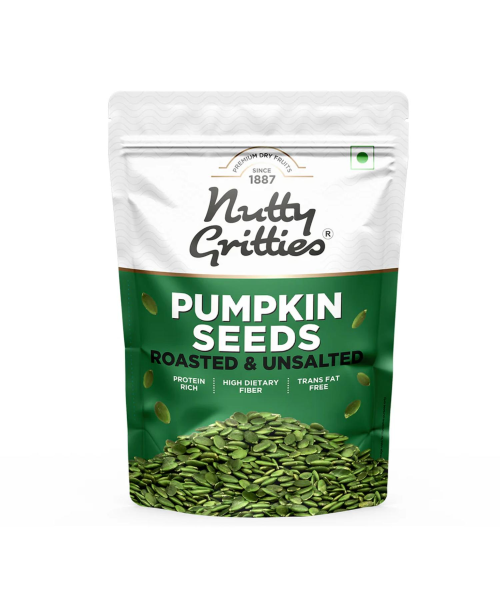 Nutty Gritties: Roasted Pumpkin Seeds, Unsalted - 200g