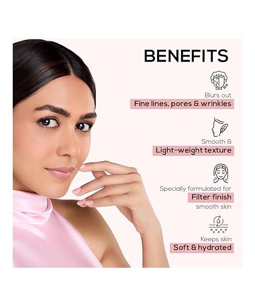 Renee Cosmetics: Bollywood Filter Face Primer 15gm for a Flawless & Smooth Skin , Blurs Fine Lines, Wrinkles & Pores Instantly , Hydrating, Lightweight & Non-sticky  Cruelty-free