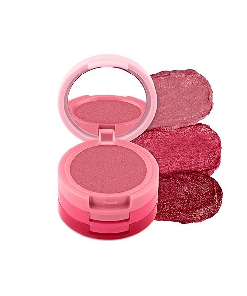 Renee Cosmetics: Glam Stack 3-In-1 Lip & Cheek Tint - Pink 4.5g - 3 Shades in 1, Rich Creamy Natural Seamless Finish, Smooth & Blendable Formula - Travel Friendly, Quick & Easy to Use