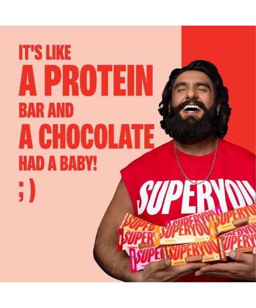 SuperYou: Chocolate Protein Wafer Bars (Pack of 10)|10g Protein, 3g Fiber, No Added Sugar 400g