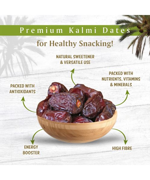 Fabeato: Premium Kalmi Dates/Khajoor 400g  Rich Source of Potassium & IronNaturally SweetNo Added Sugar.