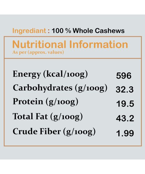 Fabeato: Natural Premium Whole Raw Cashews - combo (2*500gm)