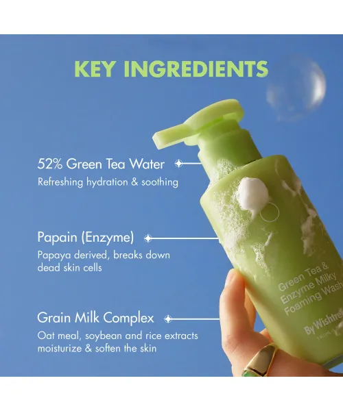 By Wishtrend: Green Tea & Enzyme Milky Foaming Wash