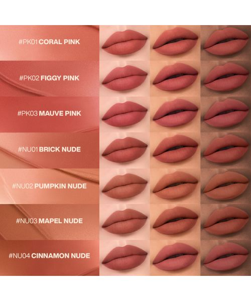Focallure: Lasting Matte Lipstick-PK01 Coral Pink
