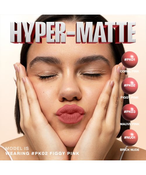 Focallure: Lasting Matte Lipstick-HOT PK02 Figgy Pink