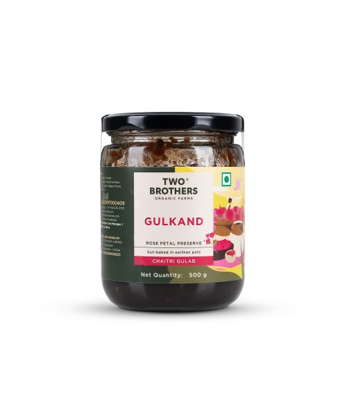 Two Brothers Organic Farms: Natural Gulkand |Rose Petal Jam (500G)