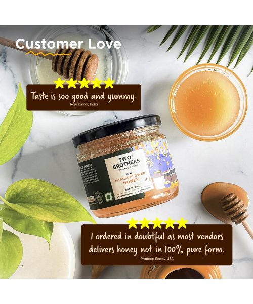 Two Brothers Organic Farms: Acacia Apiary Honey (350g)
